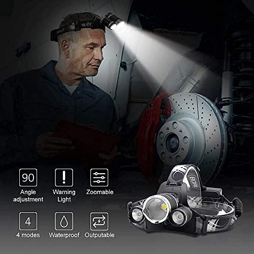 Lampe frontale LED 4 modes rechargeable USB pour camping et randonnée - 3