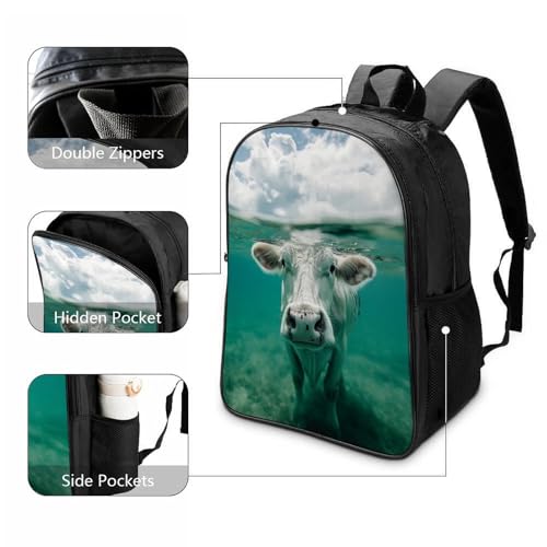Mochila escolar de vaca impermeable de 40cm para estudiantes 3