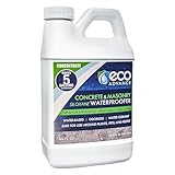 Eco Advance Concrete/Masonry Siloxane Waterproofer Concentrate – Makes 5 Gallons, Commercial Grade Waterproofing protectant for Concrete, Brick, Stucco, Stone - Non-Toxic Plant, Pet, People Safe