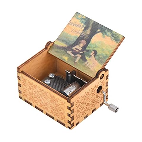 Wood Musical Box, The Promised Neverland Music Box Wooden Musical Instrument with Melody Isabella’s Lullaby Gift for Birthday Anniversary Holiday (Style R) Cover