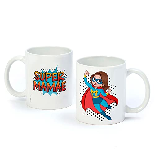 Mopec G734.7 Taza cerámica SUPER MAMÃE en portugués Ø8x9.5cm
