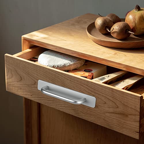 LONTAN 2 Stück Griff Selbstklebend Balkontürgriff Außen (Länge:148mm) Schrankgriffe Balkontürgriff Kleben Griffe für Küchenschränke Türgriffe Küche Griffe Aluminium Selbstklebende Griffe Schrank