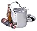 GSCW Small Ice Bucket with Tongs- Best Double Wall Insulated Stainless Steel Miniature Bar Accessory Gift Set