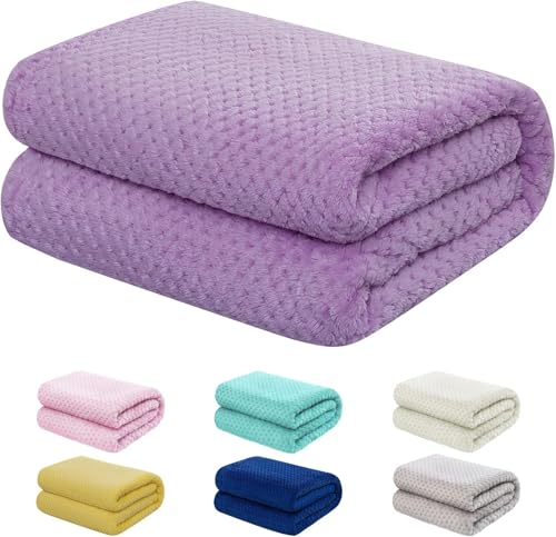Image of Baby Blanket for Girls and Boys - 30”x40” Lavanda - Toddler Blankets - Kids Throw - Newborn Blankets - Soft Lightweight Fleece for Bed, Crib, Stroller