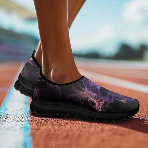 Howilath Skull Print Slip on Shoes for Men Casual House Shoes Running Sneakers Hands Free Shoes with Anti-Slip Sole2