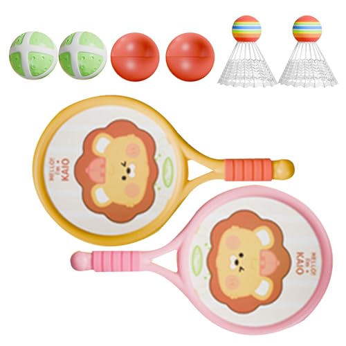 Bádminton para niños, Set de bádminton Interior, Conjunto de Combo de bádminton de Agarre ergonómico Interactivo, Juguetes Deportivos para Parque de Playa en el Patio Trasero Interior al Aire Libre