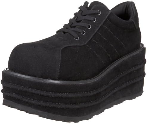 Amazon.com | Pleaser Men's Tempo 08 Platform Sneaker ,Black Veggie Suede,6  M US | Fashion Sneakers