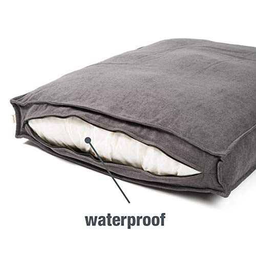 JAMAXX Premium Hundekissen Orthopädisch Weich Memory Foam, Waschbar, Nässeschutz Wasserabweisend - Dicke Füllung Visco Elastisch, Flauschig Samtartiger Stoff, Hundebett PDB1001