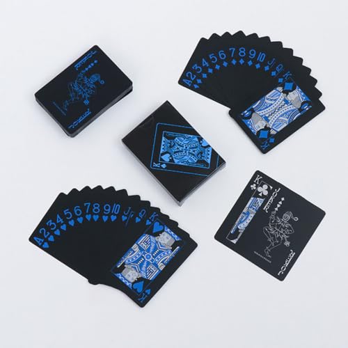 Playing Cards Schwarze Wasserdichtes Pokerkarten Plastik Spielkarten aus PVC Profi Premium Spielkarten für Texas Holdem Poker HOT – Bild 8