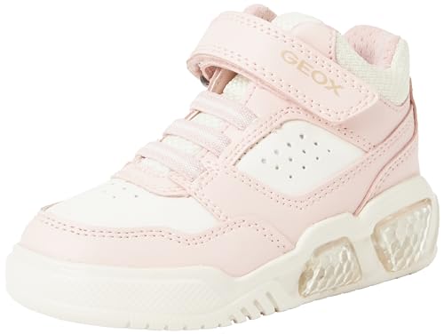 Geox J Illuminus Girl, Zapatillas Mujer, Lt Rose Lt Marfil, 38 EU