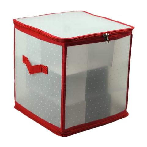 NIGMA® Christmas Baubles Storage Box with Dividers Cover