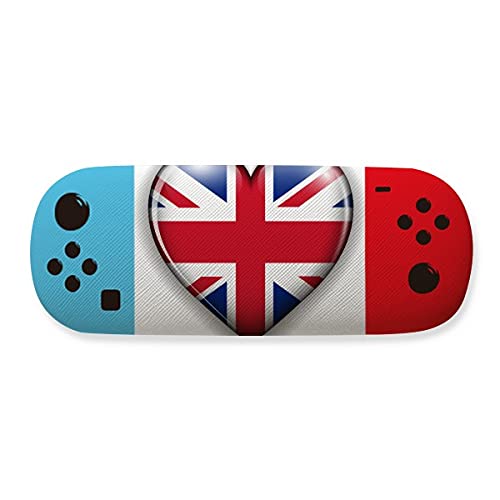 Étui à lunettes Union Jack cœur rigide pour protection lunettes de soleil