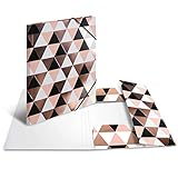 La carpeta de 3 solapas de alta calidad está hecha de cartón para formatos A4 (210 x 297 mm)