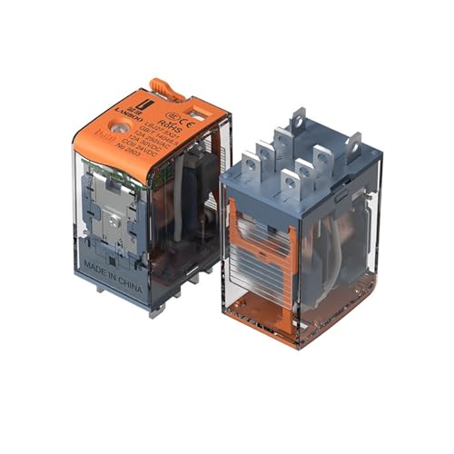 Relais électromagnétique 14 broches DPDT DC 12V avec base de prise