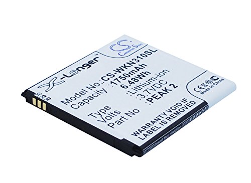 TECHTEK Batterie 1750mAh Compatible avec [Wiko] Cink Peax, Cink Peax 2, N310 remplace 2, Peak