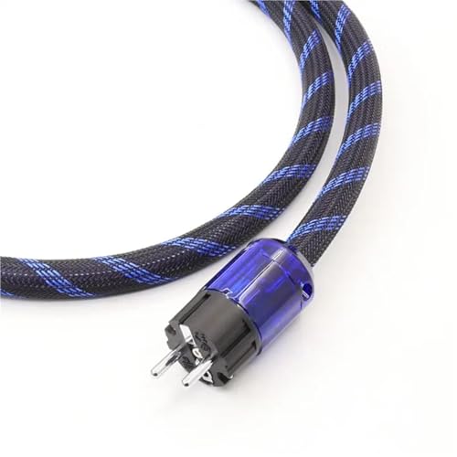 Audiophile HiFi Power Cable EU Plug Mains European AC Power Cord for Audio Components(US Power Cable,0.5m)