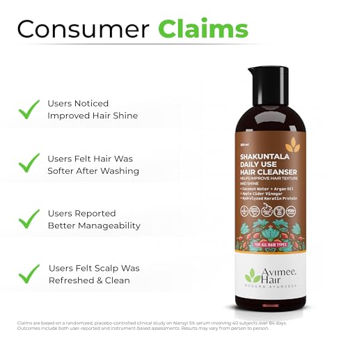 Image of Avimee Herbal Shakuntala Hair Cleanser Shampoo (Pack of 2)| With Aloe, Apple Cider, Rice & Keratin Protein | For Silky Hair | Paraben Free Shakuntala Shampoo For Men & Women| 200 ml each