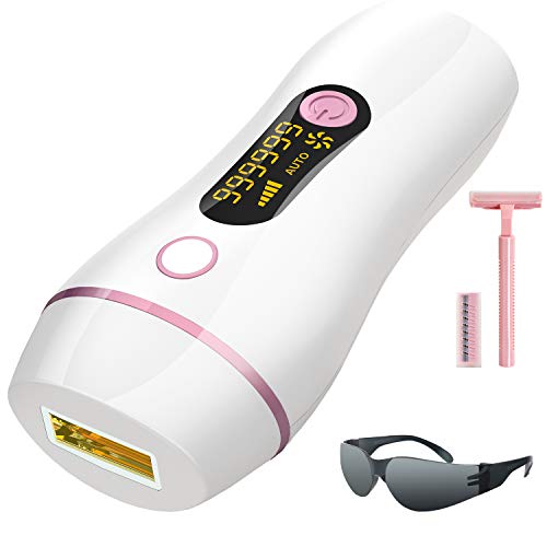 IPL Hair Removal for Women and Man Permanent Painless Hair Remover, At-Home Professional Hair Treatment for Facial Whole Body, Up To 999,999 Flashes