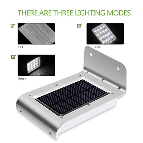 Gracetop 2Pcs Solar Lights Led Outdoor Solar Motion Sensor Lights For Garden Patio Path Wall Mount Gutter Fence Light #TOP2