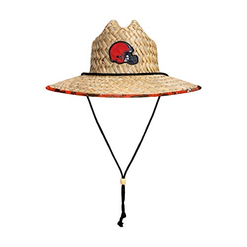 Image of NFL Team Logo Americana Floral Lifeguard Beach Straw Sun Hat