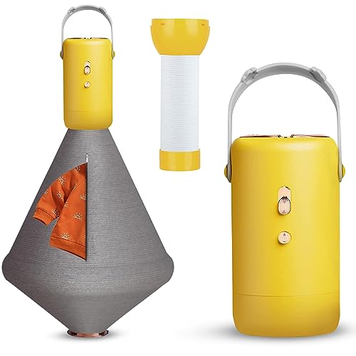 Portable Clothes Dryer, Mini Dryer, Heater in Winter, 400W, Compact Travel Dryer for RV, Van, Apartments, Hotels, Dorms, Travel, Camping. Odor remover, Foldable Big Clothes Bag and Drying Tube.