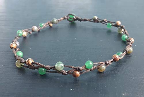 Agate anklets jade anklets jasper anklets stone anklets gemstone anklets men women anklets