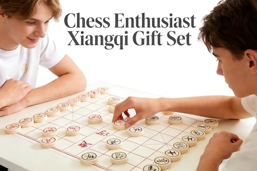 MAGIKON Set de Ajedrez Chino de Plástico duro con caja miniatura 2