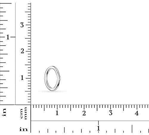 Open Jump Ring Oval Sterling Silver 16ga 9.6x6.4mm - 20pcs (11148)/1