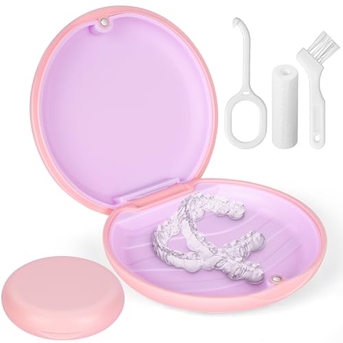 flintronic 1Pcs Caja Férula Dental, Caja Ortodoncia, Caja de Almacenamiento, Funda para Alineadores y Aparatos Dentales, Resistente y Fácil de Limpiar, con 2 Herramientas Ortodoncia