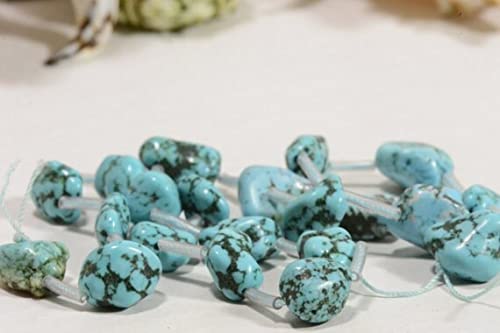 Perles magnesite bleue en pépites 7-12mm pour création de bijoux uniques