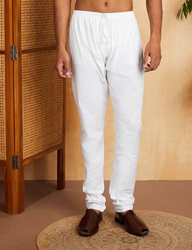 Image of Amazon Brand - Symbol Men's Cotton Solid Long Kurta Pyjama Set (2pcs)