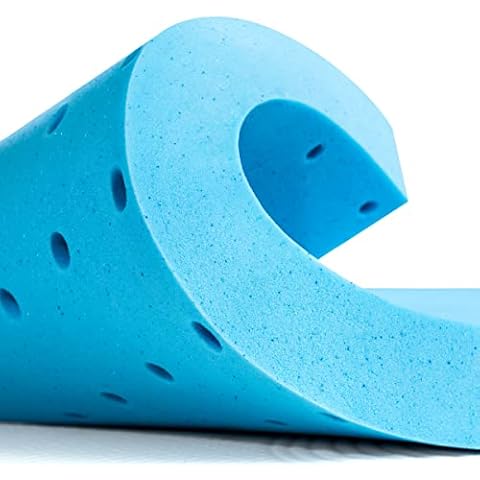 SU SUBRTEX 3 Inch Double Cooling Bed Pad Gel-Infused Memory Foam Mattress Topper With Ventilated Design For Pressure Relieving (7.5cm, 135x190cm) Cover