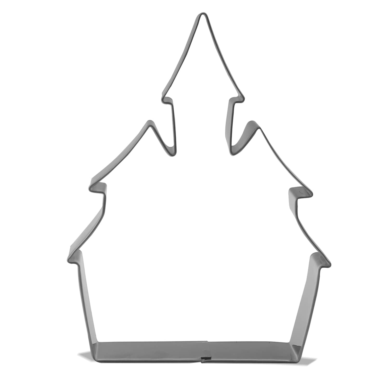 Keewah Halloween Castle Cookie Cutter, 5”, Stainless Steel