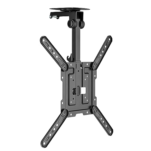 ProperAV Ceiling TV Bracket Fold Up and Swivel for 23 24 28 32 37 40 42 43 46 50 55 Televisions Supports up to 20kg VESA