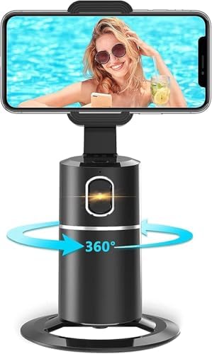 yAyusi Trépied extensible avec suivi automatique du visage 360° de rotation avec lumière, sans