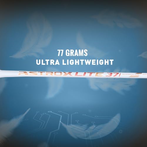 Image of Yonex Graphite Strung Badminton Racquet Astrox Lite 37i (G4, 77 Grams, 30 lbs Tension, Off White)