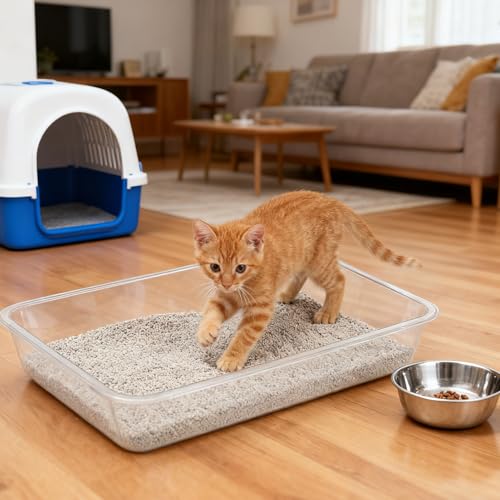 Rainmae juego 3 cajas de arena portátiles para gatos pequeños miniatura 6