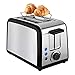 Produktbild Toaster CUSIBOX 2 Scheiben Edelstahl Automatik Toaster, Integrierter Brötchenaufsatz mit breite Schlitze, 7 Bräunungsstufen, Auftau- /Reheat-Funktionen, abnehmbare Krümelschublade, 800W, Schwarz