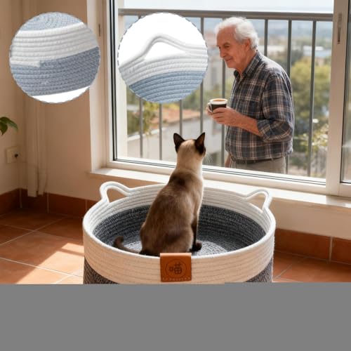 Cama para gatos lavable interior con tapete para dormitorio 3
