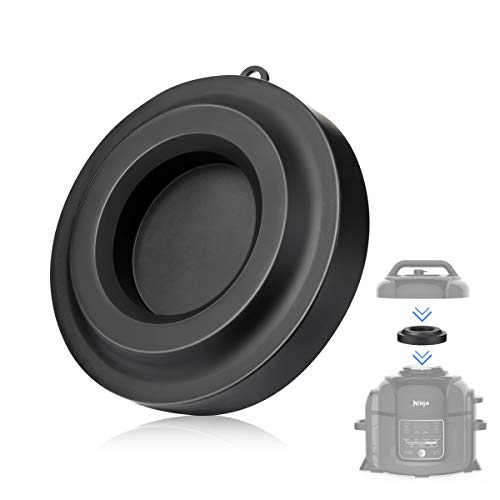 AIEVE Soporte para tapa de olla, soporte de silicona para olla a presión Ninja Foodi y freidora de aire, 5 qt, 6.5 qt y 8 cuartos de galón negro