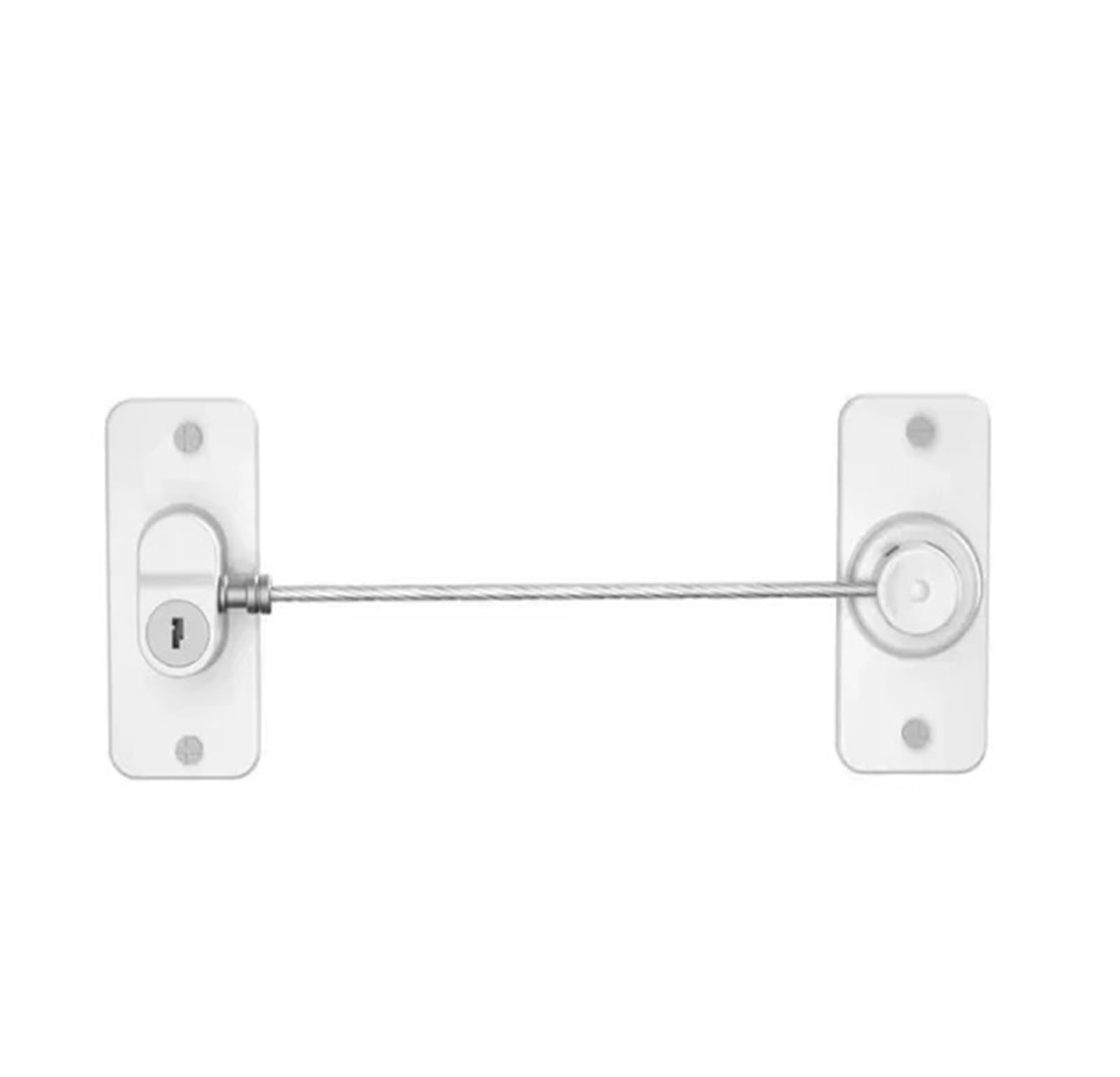 Jfnklfg White Child Safety Locks Window Door Cable Ventilator Kid Lock Security Locking Keyed Opening Restrictor For Protection For Home Office(White)