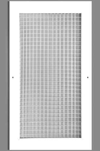 Image of HVAC Premium 6 inch x 8 inch or 8 inch x 6 inch Cube Core Eggcrate Return Air Grille - Aluminum Rust Proof - HVAC Vent Duct Cover - White [Outer Dimensions: 7.75 inch x 9.75 inch]