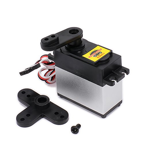 Hobbycrawler 9Kg High Torque Throttle Steering Gear Servo With Servo Arms For 1/8 1/10 Scale Rc Car/Boat/Plane Buggy Truck Hsp Hpi Wltoys Himoto Redcat Tamiya #TOP1