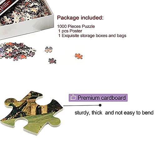 Jigsaw Puzzles For Adults 1000 Pieces Castle Jigsaws Puzzle Games Difficult Challenging Puzzles Birthday Graduation For Home Decor 38.58 X 13.38 Inch #TOP2