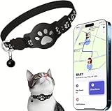 Collier de Suivi pour Chat, traqueur GPS en Temps réel, sans Frais mensuels, Joli traqueur pour Petits Chats, Chiens, Animaux domestiques, Suivi en Temps réel dans Le Monde Entier, Fonctionne avec