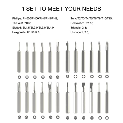 Xigmer Screwdriver Set, Small Precision Cordless Screwdriver Set With 24 Magnetic Bits Electronics Repair Tool Kit For Repair Computer, Pc, Laptop, Tablet, Phone, Watch, Glasses #TOP5