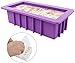 YGEOMER Silicone Soap Molds, 1pcs 38oz Large Size Rectangular Loaf Mold with Plastic Scraper for Handmade Soap Making