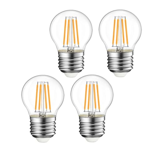 Linqzxz Ampoule LED E27 G45, 6W (remplace 60W), Ampoule LED 720 Lumens, Blanc chaud 3000K, non dimmable, Classe d'efficacité énergétique E, Design filament...