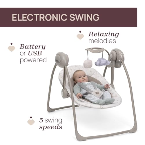 Miniatura 4 de Chicco Swing Play Columpio Eléctrico Para Recién Nacidos 0 Meses , 5 Velocidades De Balanceo, Melodías Relajantes, Plegable, Compacto Y Ahorra Espacio, Respaldo Con 2 Posiciones, 0 Meses