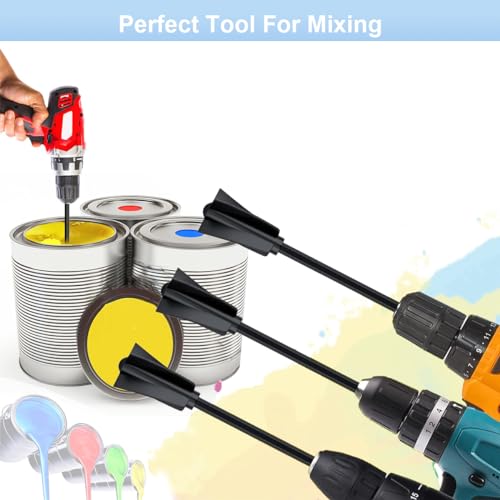 Ruayia Epoxidharz Rührer, 6 Stück wiederverwendbar Epoxidharz Rührer, Farbrührer Epoxidharz Mischpaddel für die Meisten Dickflüssigen Flüssigkeiten,Farben Beschichtungen (Bleu+Schwarz)
